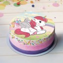 Feuille de gaufrette pour gâteaux avec motif licorne