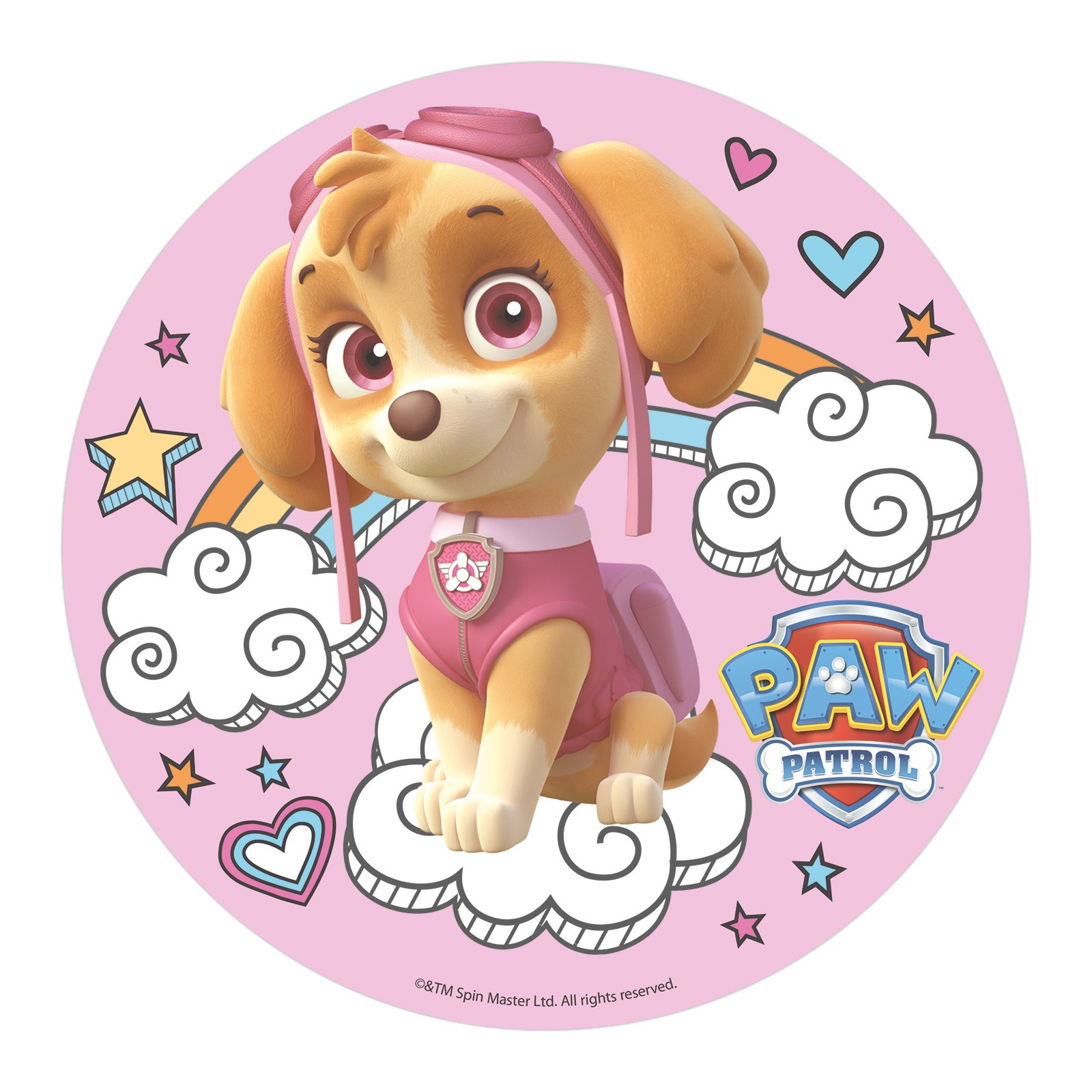 Paw patrol skype design gâteau décoration gaufrette