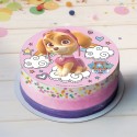 Paw patrol skype design gâteau décoration gaufrette