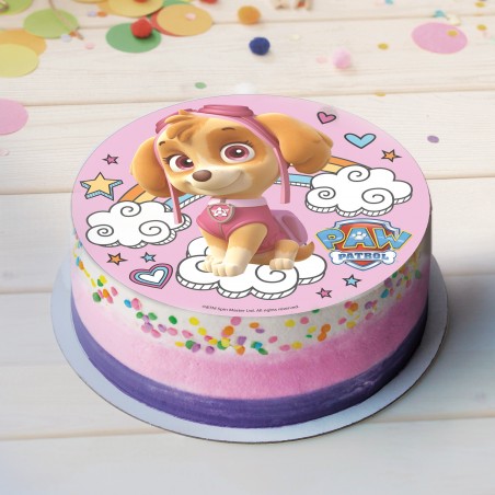 Paw patrol skype design gâteau décoration gaufrette