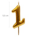 Bougie numéro 1 dorée Élégance et éclat pour votre célébration