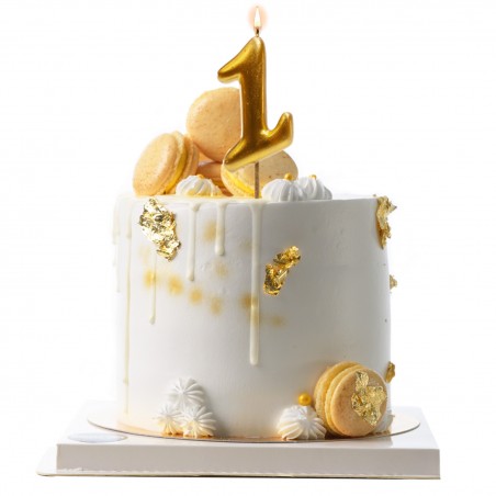 Bougie numéro 1 dorée Élégance et éclat pour votre célébration