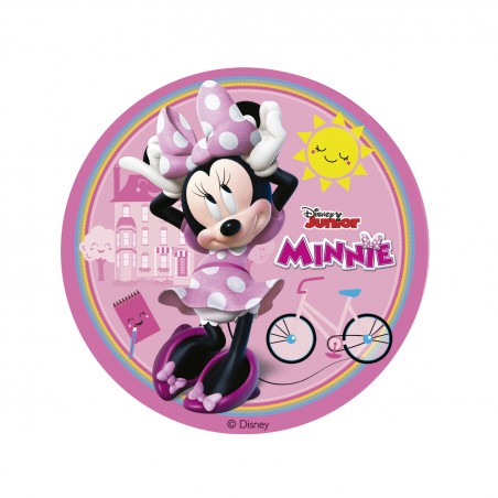 Gaufre comestible pour décoration de gâteau avec un design de Minnie