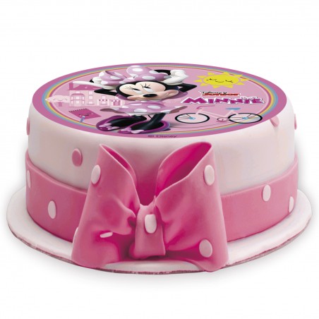 Gaufre comestible pour décoration de gâteau avec un design de Minnie