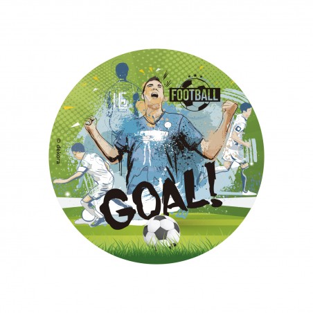 DISQUE DE GÂTEAU DE FOOTBALL COMESTIBLE ZÉRO 15,5CM