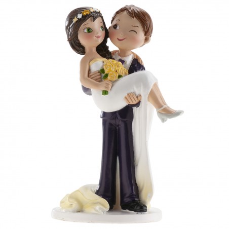 Couple de mariage clin d œil 16cm