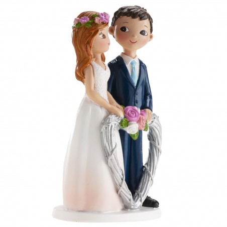 Figure de gâteau pour mariage mariés cœur