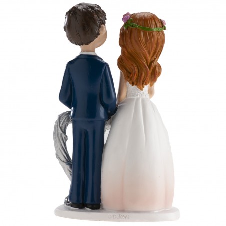 Figure de gâteau pour mariage mariés cœur