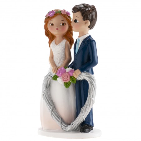 Figure de gâteau pour mariage mariés cœur