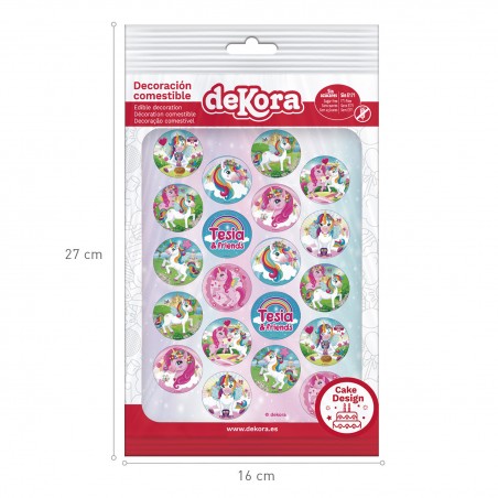 Pack de 20 mini disques licorne