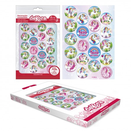 Pack de 20 mini disques licorne