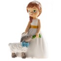 Figure de gâteau fille communion avec un mouton