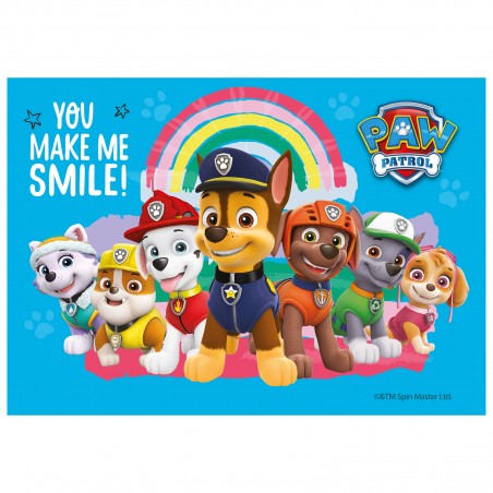 Feuille de gâteau comestible paw patrol