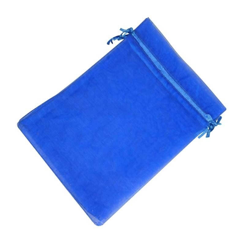 Pochette organza bleu electrique