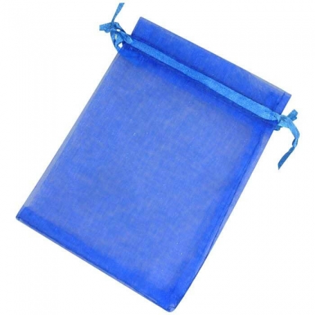 organza pas cher sachet eventail bleu