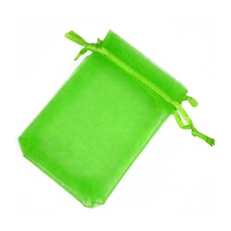 Pochette organza vert 13x17