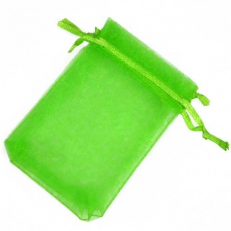 Pochette organza vert 13x17