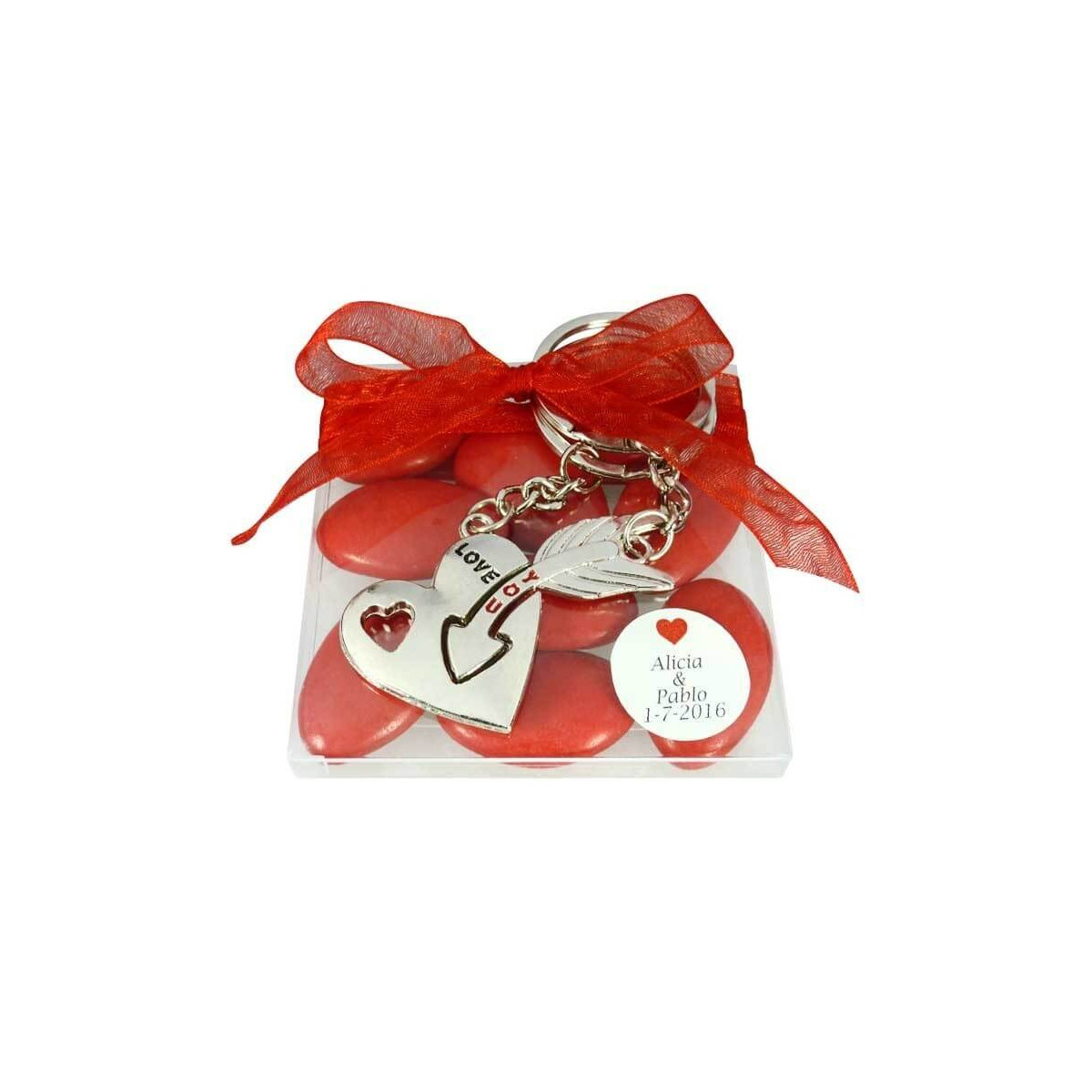 Porte-clés de mariage double personnalisé