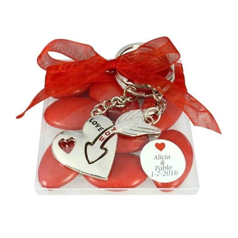 Porte-clés de mariage double personnalisé