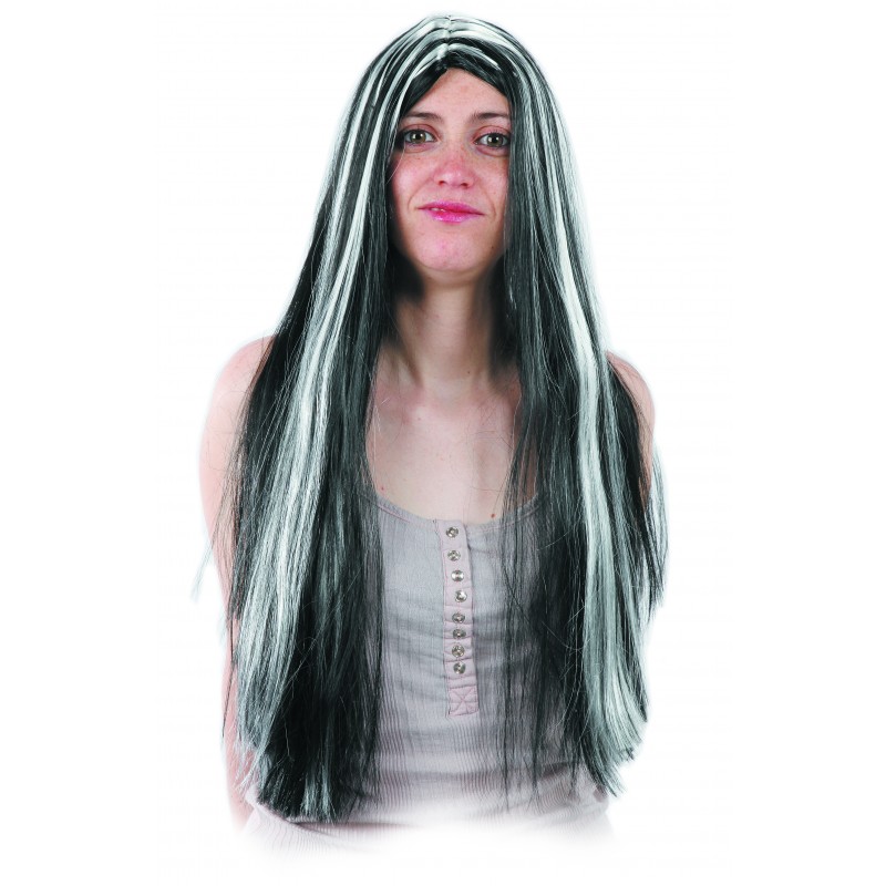 Perruque hippie mèches blanches