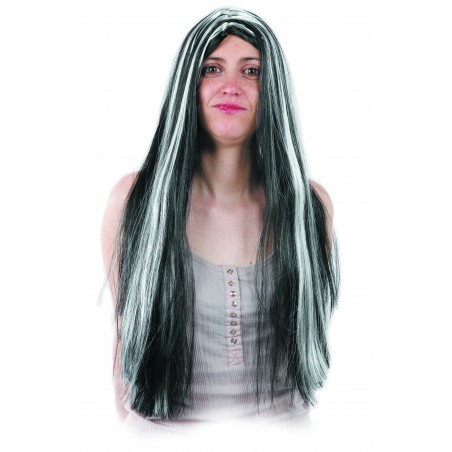 Perruque hippie mèches blanches