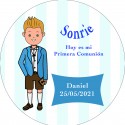 Adhésif rond 3 cm enfant communion