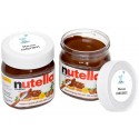 Nutella dans un pot de 25 grammes personnalisé avec un adhésif de baptême d'enfant