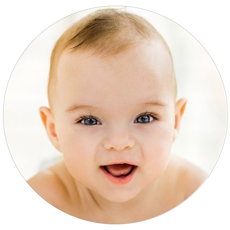 Autocollant rond de 3 cm personnalisé avec photo ou logo