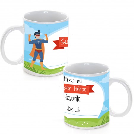 Mug personnalisé pour la fête des pères avec nom