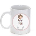 Mug de communion personnalisé pour filles avec une phrase et un nom