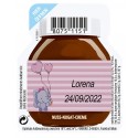 Nutella de 15 grammes pour un service personnalisé avec autocollant de baptême fille