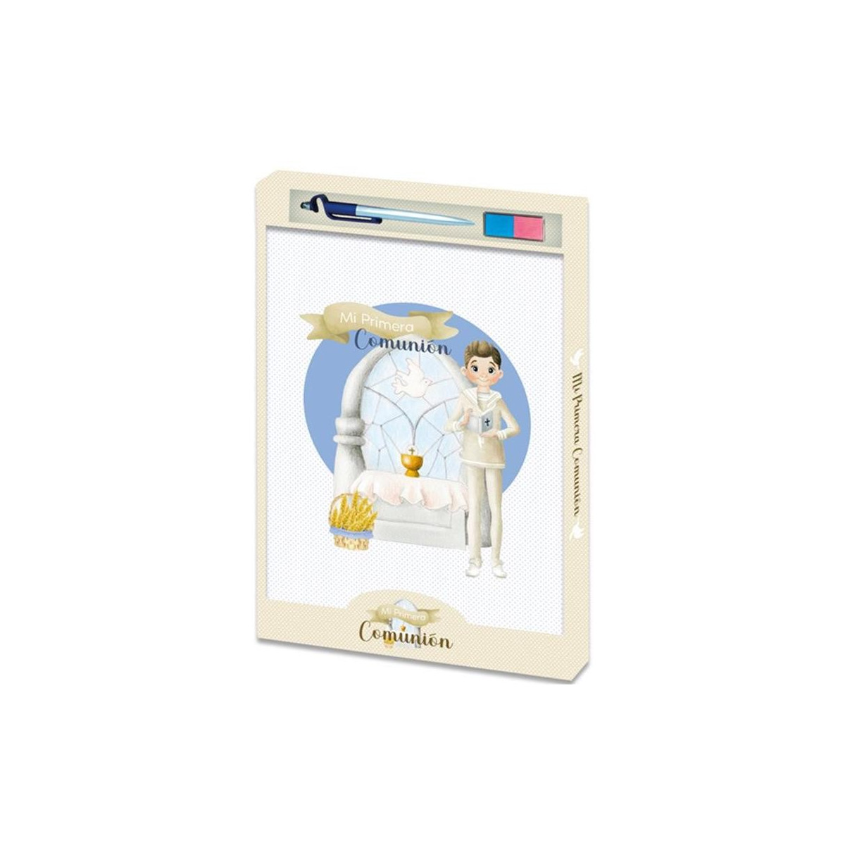 Livre de communion pour empreintes digitales et photo avec stylo et tampon