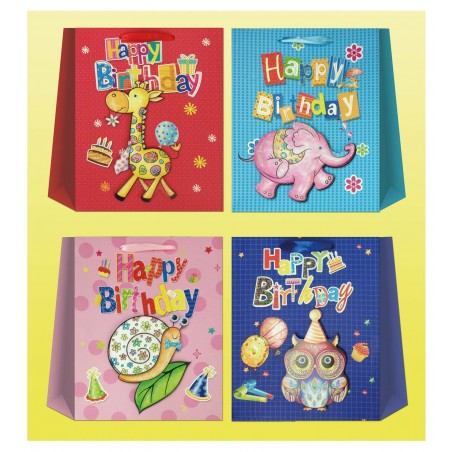 Sac à dos d'anniversaire moyen avec un design d'animaux assortis