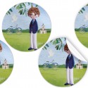 Pack de 96 autocollants enfant communion de 4 cm