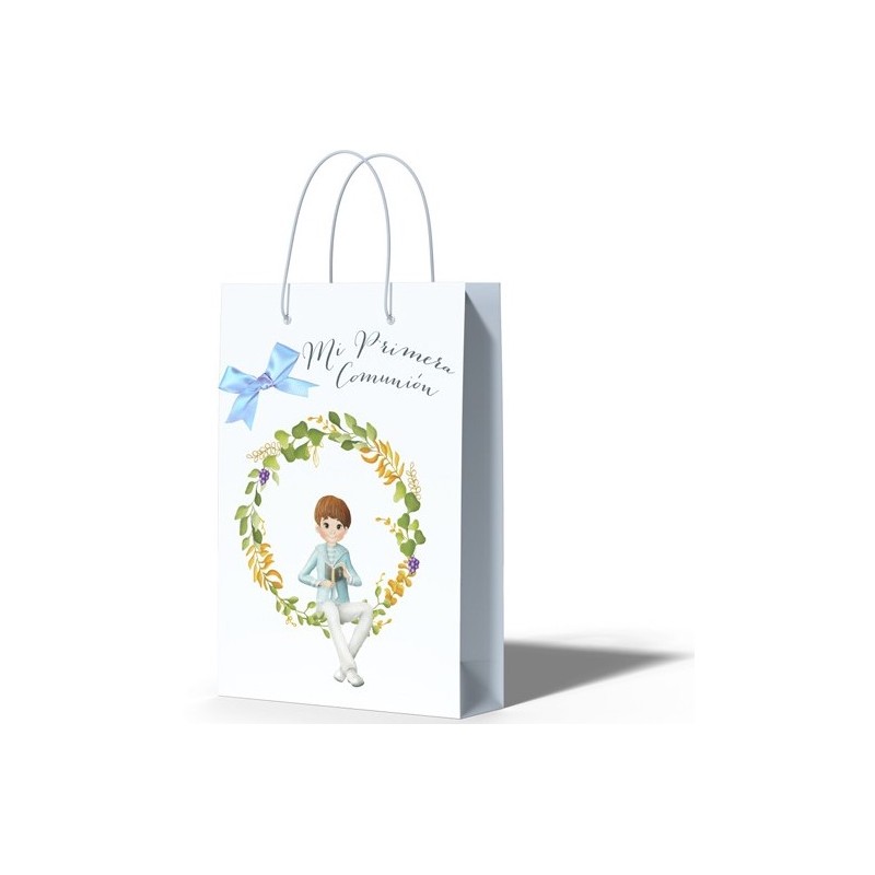 Sac moyen garçon communion assis