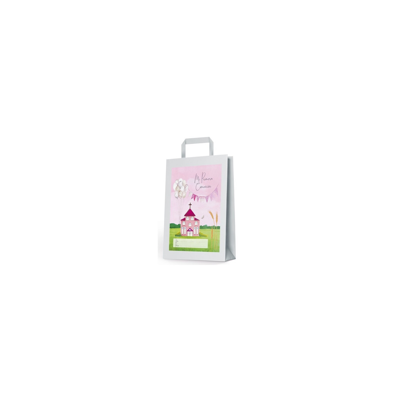 Sac en toile de communion rose pour église