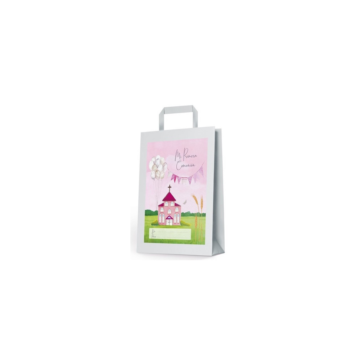 Petit sac de communion église rose