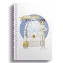 Petit carnet à anneaux enfant communion devant l'autel