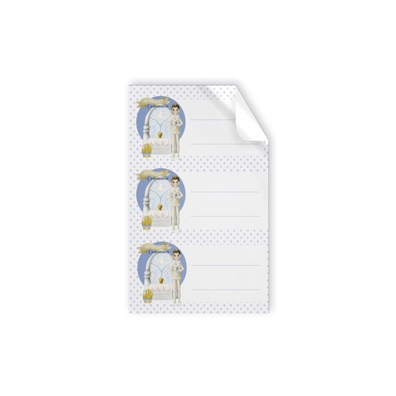 Pack de 9 autocollants enfant communion à l'autel