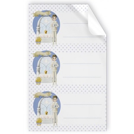 Pack de 9 autocollants enfant communion à l'autel