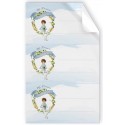 Pack de 9 autocollants enfant communion assis