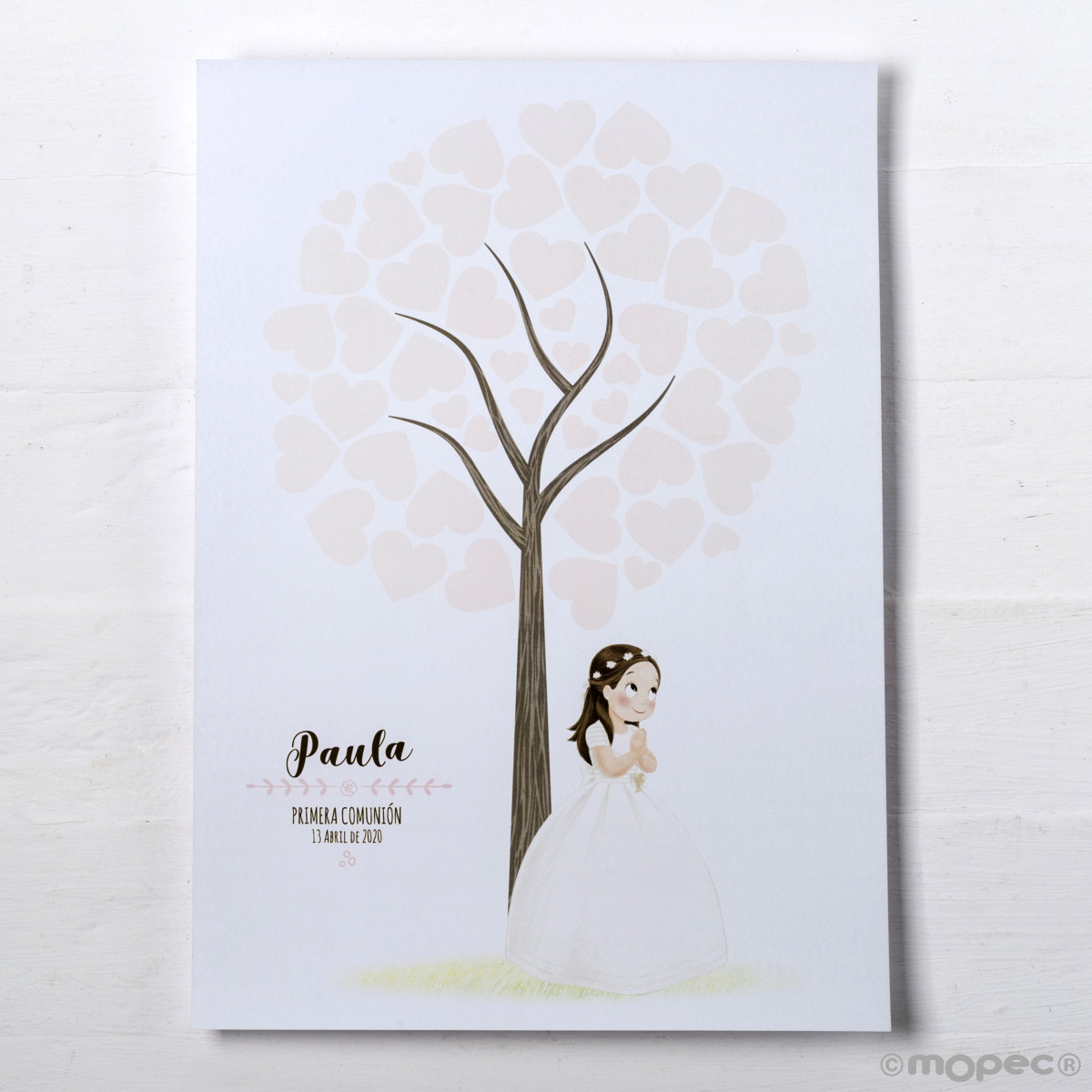 Affiche de signatures fille communion