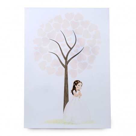 Affiche de signatures fille communion