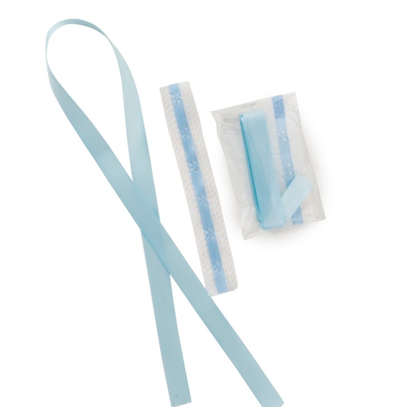 Décoration bleue pour bougie