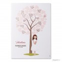 Feuille de signature fille communion avec robe courte 42x29 5cm