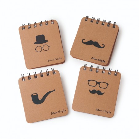 Cahier à spirale style homme,