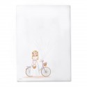 Feuille d'empreintes d'arbre communion fille