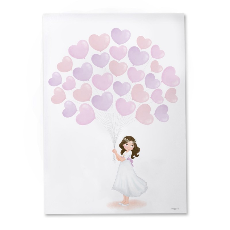 Laminage pour signatures communion fille
