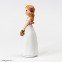 Figure pastel fille panier de communion fleurs 15 5 cm
