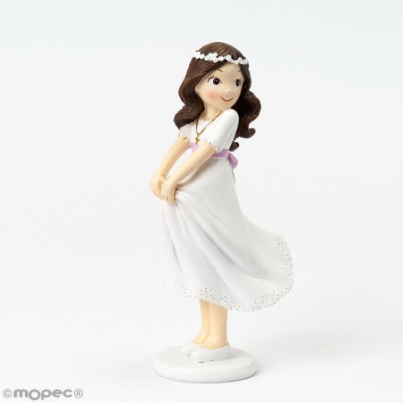 Figurine de gâteau première communion fille